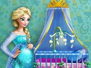 Play Pregnant Elsa Baby Room Deco Game on FOG.COM